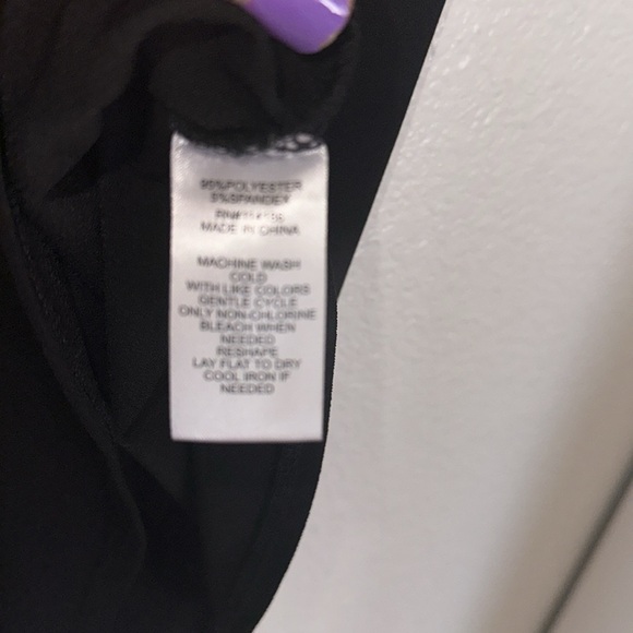 89th and Madison size medium black blouse with rhinestone bling around arms. - Picture 10 of 10